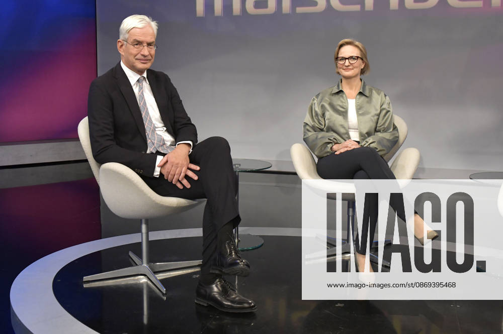 Mathias Middelberg and Franziska Brantner on the ARD talk show *maischberger* at the studio in Berlin-Adlershof, Berlin, October 13, 2026 Foto:xM.xBehrensx xFuturexImagex maischberger1310_6029