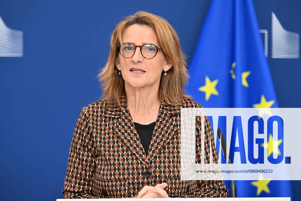 European Commission Vice-President Teresa Ribera BRUSSELS, BELGIUM - OCTOBER 14: Teresa Ribera, European Commission Executive Vice-President for a Clean, Just and Competitive Transition, holds a press conference on a competition case in Brussels, Belgium, on October 14, 2026. Dursun Aydemir Anadolu Brussels Belgium. Editorial use only. Please get in touch for any other usage.