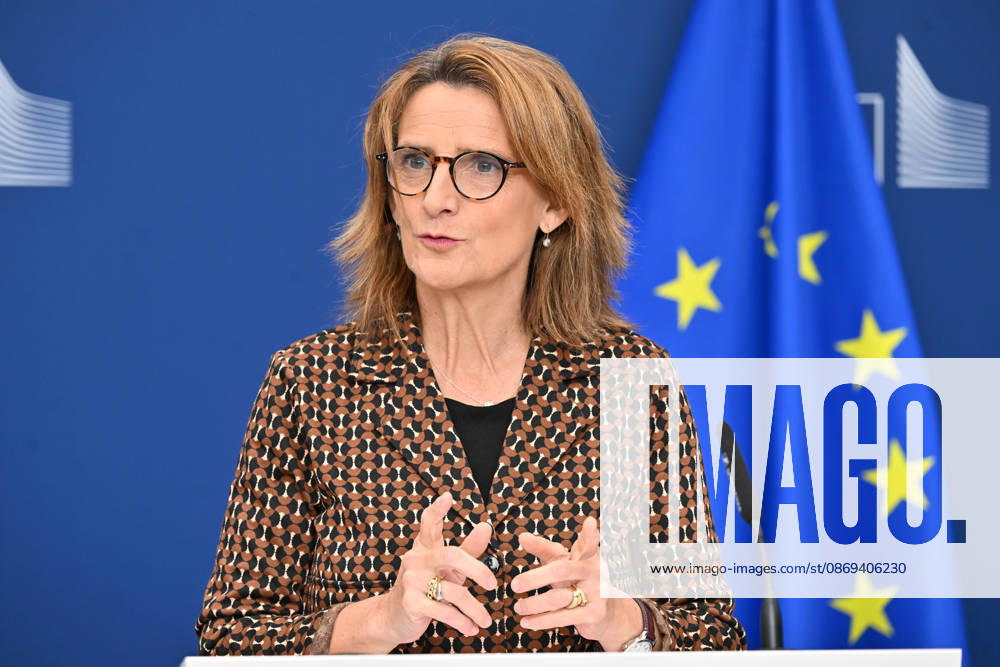 European Commission Vice-President Teresa Ribera BRUSSELS, BELGIUM - OCTOBER 14: Teresa Ribera, European Commission Executive Vice-President for a Clean, Just and Competitive Transition, holds a press conference on a competition case in Brussels, Belgium, on October 14, 2026. Dursun Aydemir Anadolu Brussels Belgium. Editorial use only. Please get in touch for any other usage.