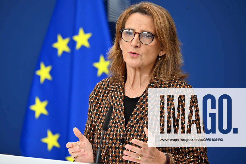 European Commission Vice-President Teresa Ribera BRUSSELS, BELGIUM - OCTOBER 14: Teresa Ribera, European Commission Executive Vice-President for a Clean, Just and Competitive Transition, holds a press conference on a competition case in Brussels, Belgium, on October 14, 2026. Dursun Aydemir Anadolu Brussels Belgium. Editorial use only. Please get in touch for any other usage.