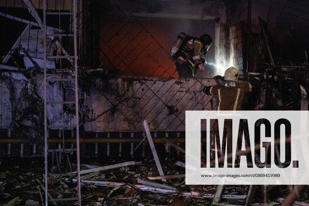 Rescuers work at the scene of a Russian missile strike on a nine-story residential building in Kyiv’s Desnianskyi district, Ukraine, on October 14, 2026. Russia launched a massive ballistic missile attack on the capital. Three women were killed and 19 people were injured in the Desnianskyi district, including a seven-year-old girl. Apartments on the first through eighth floors of the building were also damaged (Photo by Danylo Antoniuk Ukrinform) Ballistic missile strikes next to nine-story residential building in Desnianskyi district of Kyiv