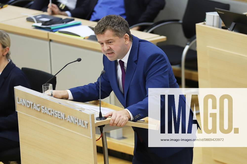 State Parliament Special Session Acting Minister-President Sven Schulze, CDU
