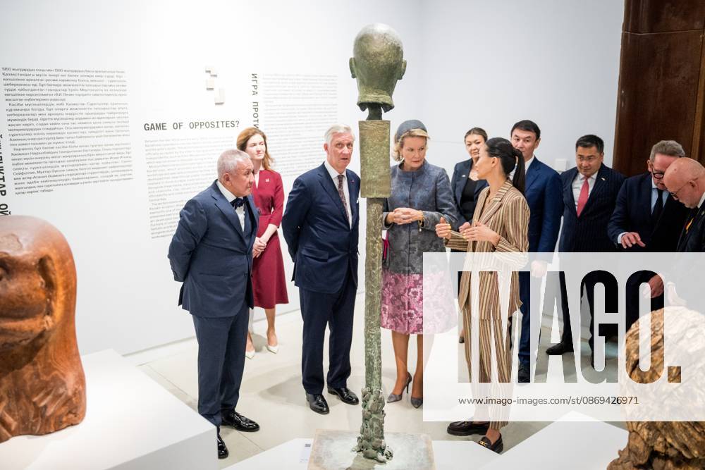 King Philippe - Filip of Belgium and Queen Mathilde of Belgium pictured during a visit of the Almaty Museum of Arts the official state visit of the Belgian King and Queen to Kazakhstan, on Wednesday 14 October 2026. The first State Visit of Belgium s royal couple in central Asia from 11 to 14 October 2026, aims to highlight bilateral cooperation in the economic, academic, and cultural fields. JASPERxJACOBS 189785393