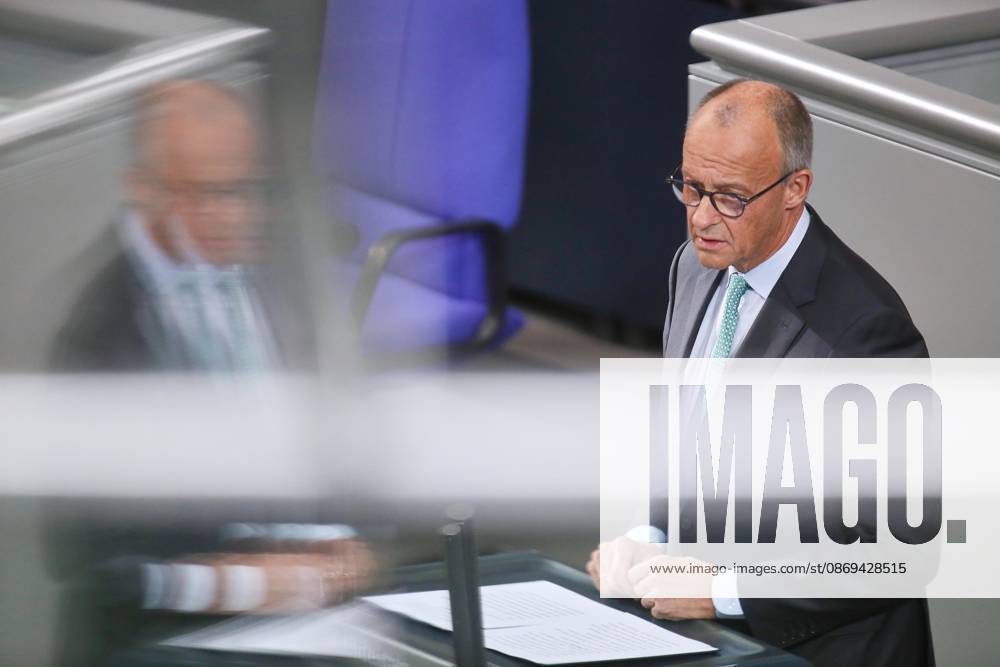 German Bundestag 101st Session of the Bundestag Chancellor Friedrich Merz (CDU) delivering a government statement
