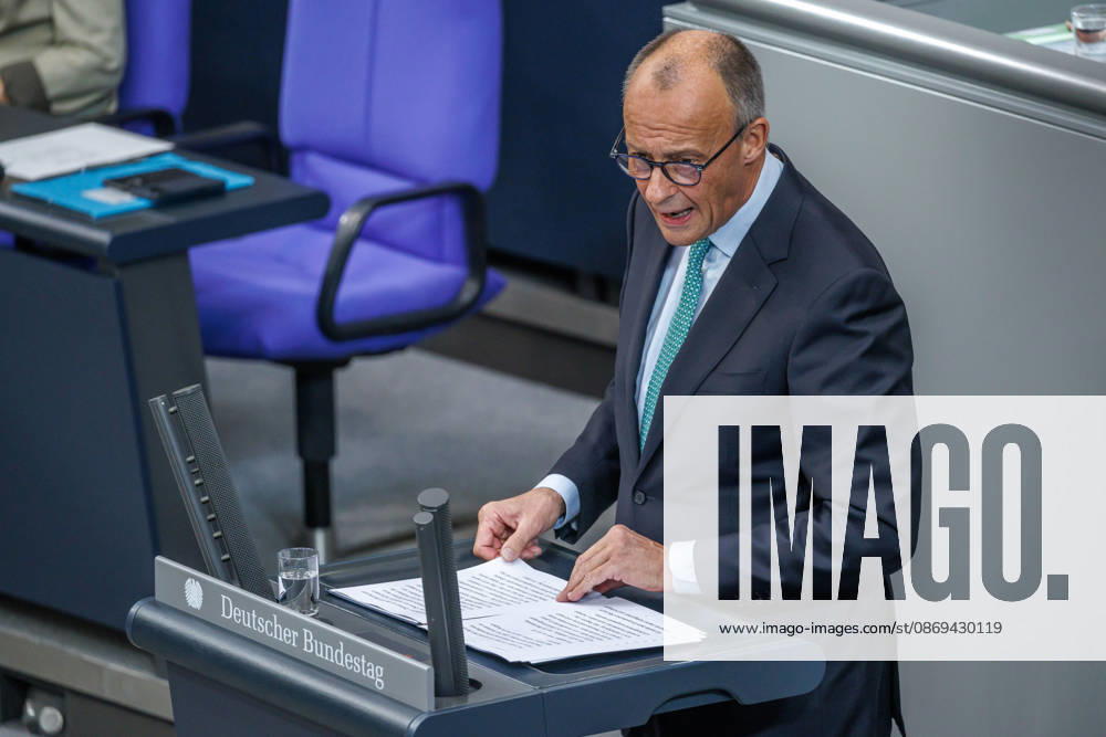 Bundestag, Chancellor Friedrich Merz, CDU, in the German Bundestag on October 14, 2026, in Berlin, Berlin, Berlin, Germany, Bundestag