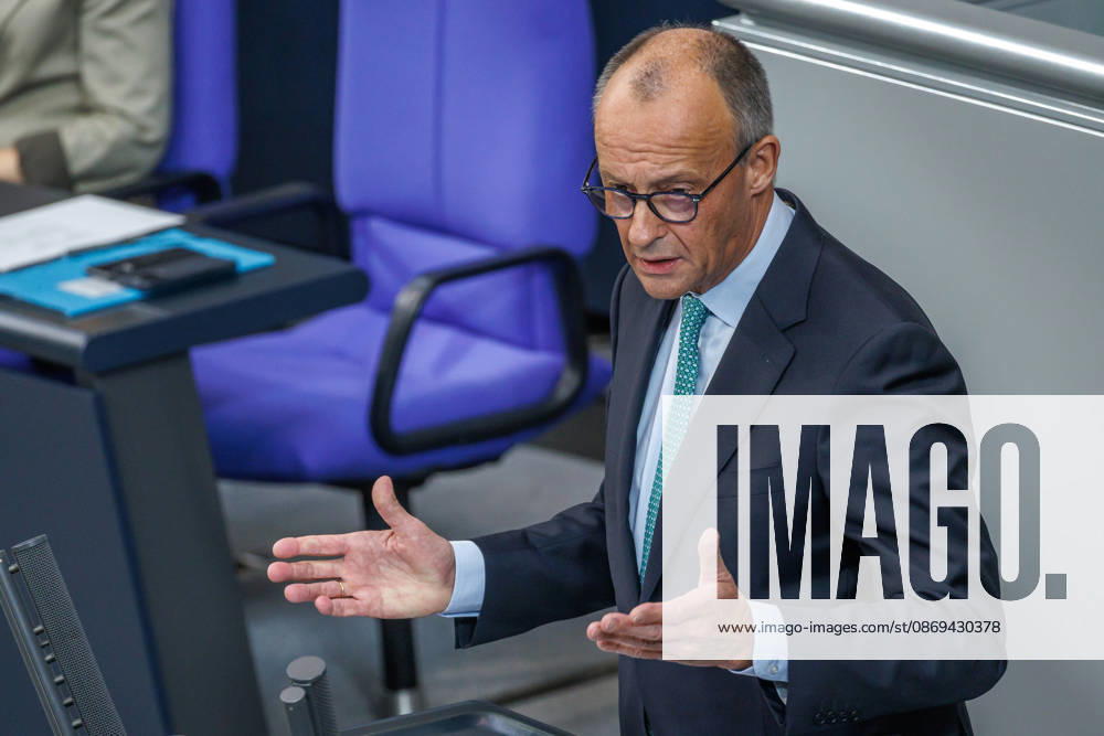 Bundestag Chancellor Friedrich Merz CDU in the German Bundestag on October 14, 2026, in Berlin, Berlin, Berlin, Germany, Bundestag