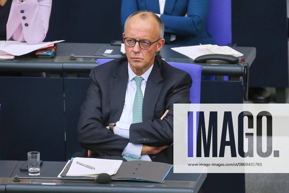 German Bundestag 101st Session of the Bundestag Chancellor Friedrich Merz (CDU) after delivering a government statement