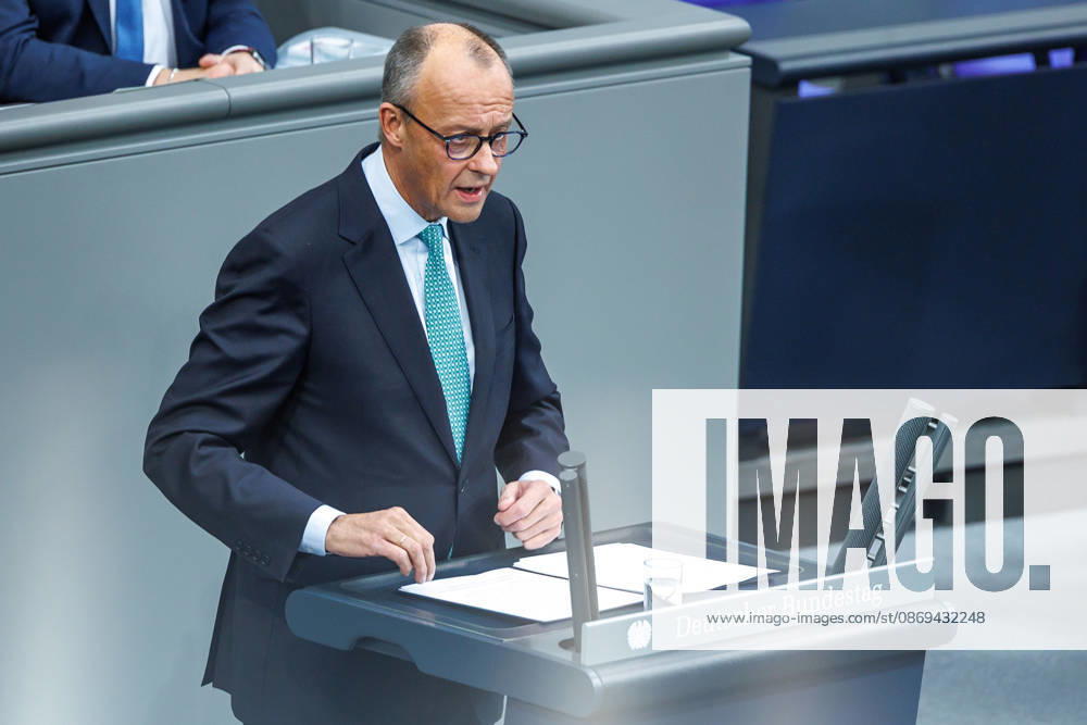 Bundestag Chancellor Friedrich Merz CDU in the German Bundestag on October 14, 2026, in Berlin, Berlin, Berlin, Germany, Bundestag