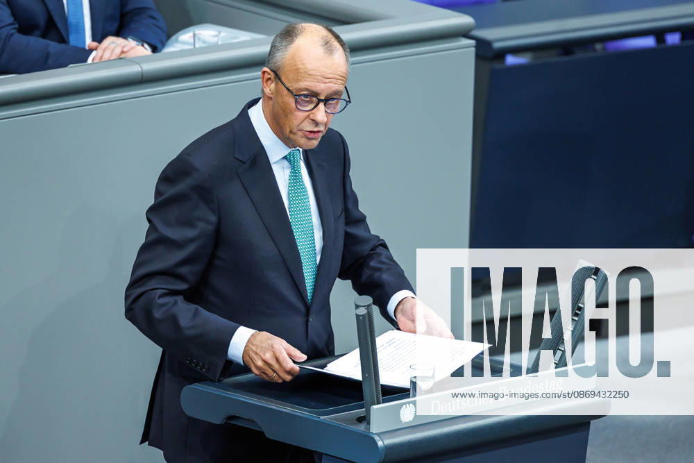 Bundestag Chancellor Friedrich Merz CDU in the German Bundestag on October 14, 2026, in Berlin, Berlin, Berlin, Germany, Bundestag