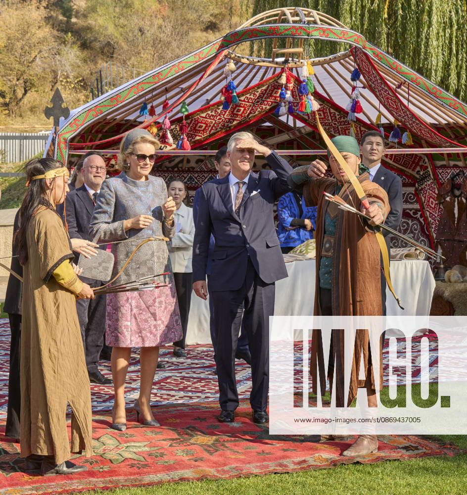 Belgian Royal Couple s State Visit to Central Asia - Day 4 - Kazakhstan King Philippe of Belgium and Queen Mathilde visit the traditional Cultural Performance in Almati, Kazakhstan on October 14, 2026. Last day of the fficial visit of royal couple in Kazakhstan. Photo by Olivier Polet ABACAPRESS.COM Kazakhstan