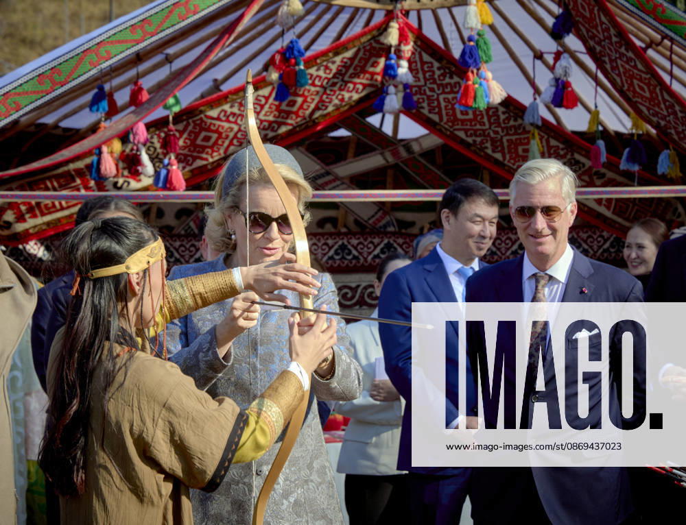 Belgian Royal Couple s State Visit to Central Asia - Day 4 - Kazakhstan King Philippe of Belgium and Queen Mathilde visit the traditional Cultural Performance in Almati, Kazakhstan on October 14, 2026. Last day of the fficial visit of royal couple in Kazakhstan. Photo by Olivier Polet ABACAPRESS.COM Kazakhstan