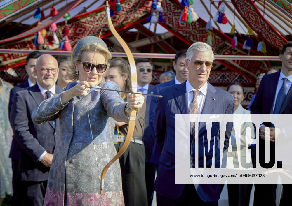 Belgian Royal Couple s State Visit to Central Asia - Day 4 - Kazakhstan King Philippe of Belgium and Queen Mathilde visit the traditional Cultural Performance in Almati, Kazakhstan on October 14, 2026. Last day of the fficial visit of royal couple in Kazakhstan. Photo by Olivier Polet ABACAPRESS.COM Kazakhstan