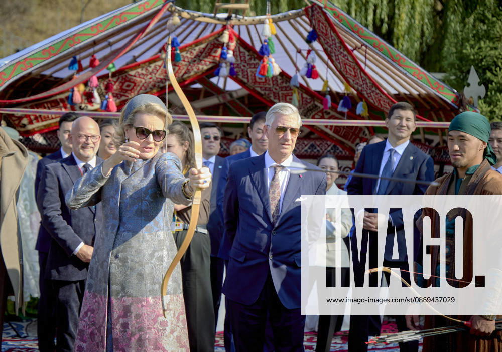 Belgian Royal Couple s State Visit to Central Asia - Day 4 - Kazakhstan King Philippe of Belgium and Queen Mathilde visit the traditional Cultural Performance in Almati, Kazakhstan on October 14, 2026. Last day of the fficial visit of royal couple in Kazakhstan. Photo by Olivier Polet ABACAPRESS.COM Kazakhstan