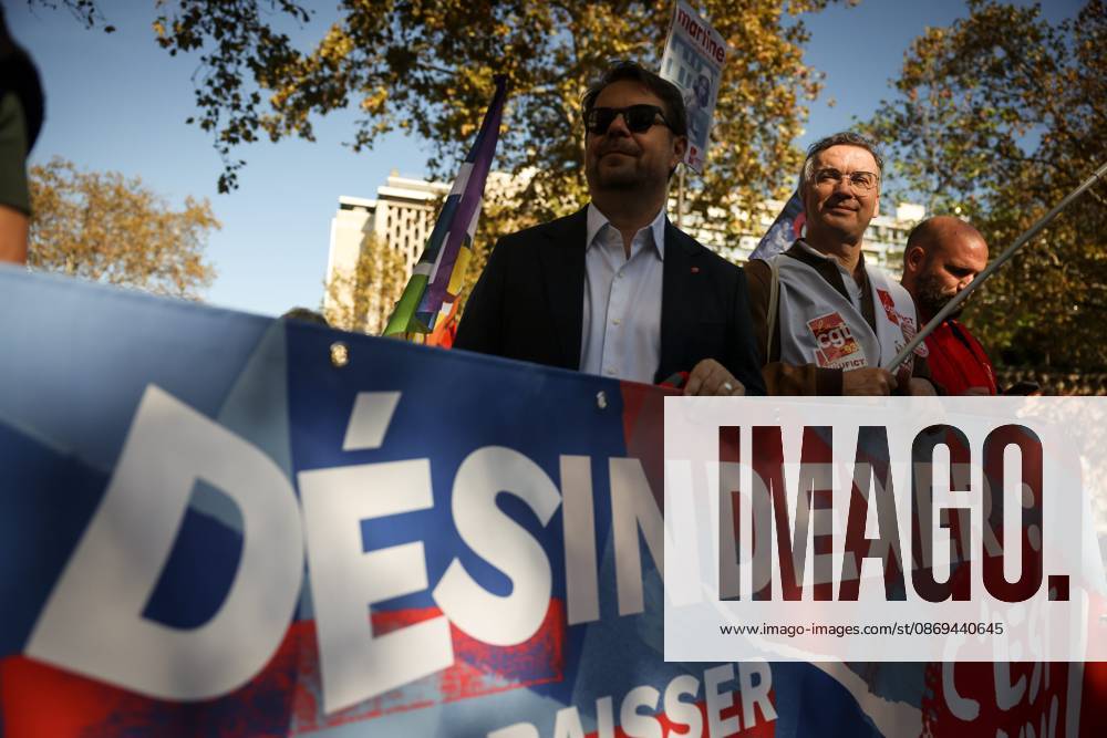 PENSION PROTEST Thomas Padilla MAXPPP Paris FRANCE October 14, 2026 PROTEST IN DEFENSE OF PENSIONS NEAR THE AGIRC ARRCO HEADQUARTERS—a demonstration called by the CGT trade union to demand that supplemental pensions be indexed to inflation following the 2026 freeze, between Place de la Bastille and the headquarters of the Agirc Arrco pension scheme, in Paris, on October 14, 2026, Paris, FRANCE