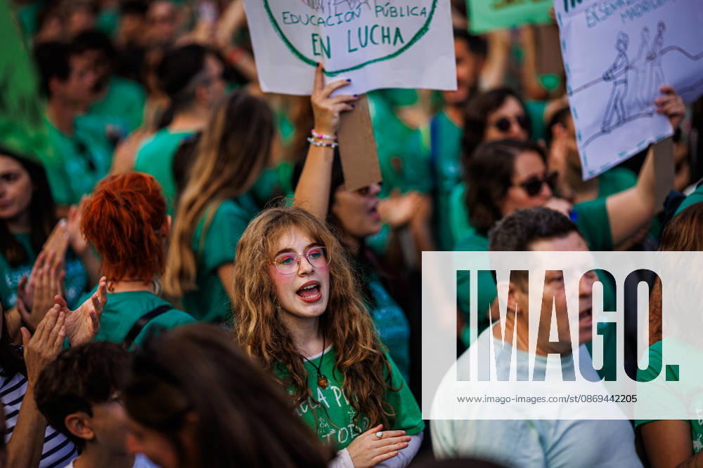 Gathering at Puerta del Sol due to the indefinite public education strike in Madrid. Gathering at Puerta del Sol due to the indefinite public education strike in Madrid. The indefinite strike by Madrid s teaching staff began this Wednesday, October 14. Teachers, students, and families are mobilizing at all levels, from preschool to university. October 14, 2026 in Madrid, Spain. Madrid Spain
