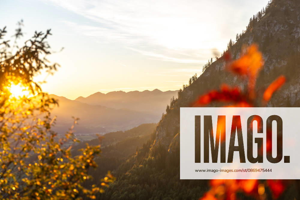 Autumn Evening in the Allgäu: Evening Scenery at Oberjoch in the Allgäu, Bad Hindelang, Bavaria, Germany