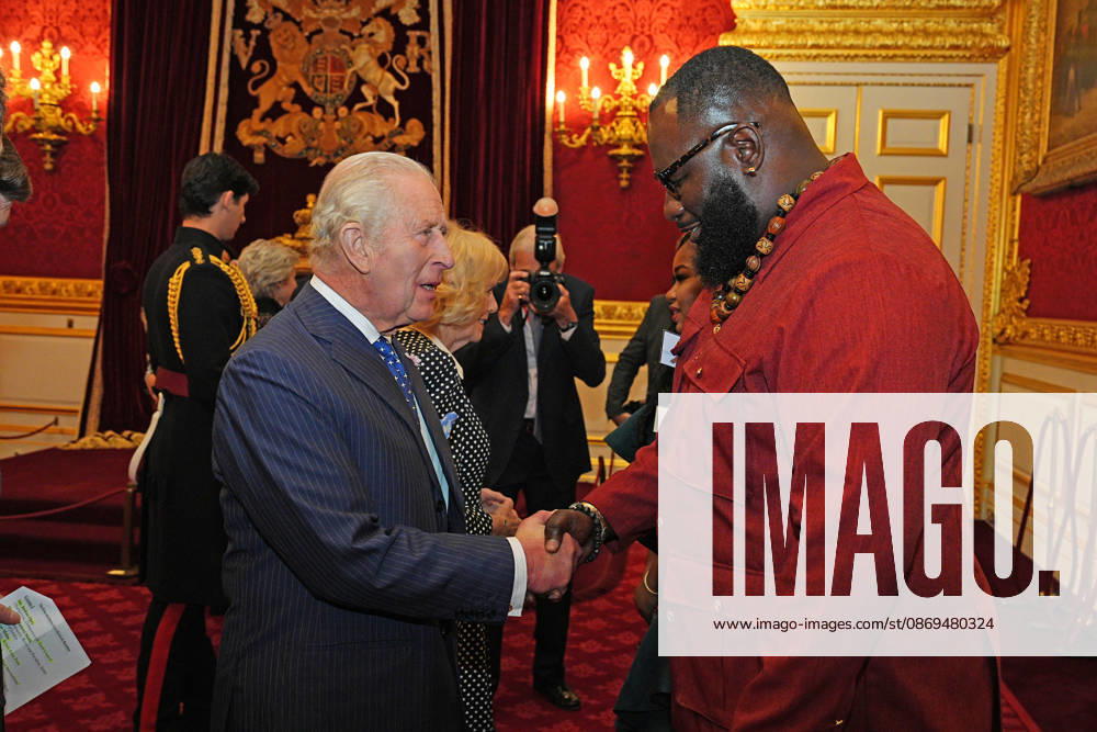 Commonwealth Diaspora reception King Charles III speaking to Khan Cordice, during a reception at St. James s Palace in London, to celebrate the Commonwealth Diaspora, ahead of the Commonwealth Heads of Government Meeting in Antigua and Barbuda. Picture date: Wednesday October 14, 2026., Credit:Aaron Chown PA ROTA - B68 Avalon UK, London
