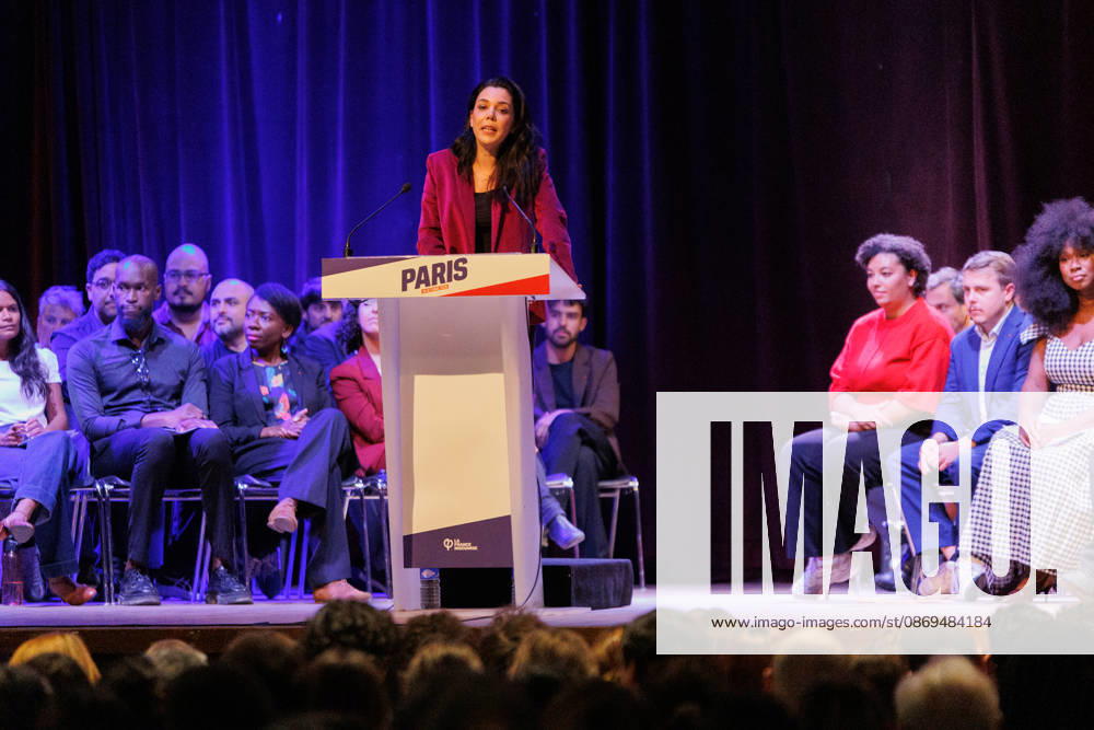 On Wednesday, October 14th at 7 p.m., La France Insoumise held a large public meeting at the Olympe de Gouges hall in support of Jean-Luc MÃ lenchon s presidential candidacy. Sophia Chikirou attended the meeting. - ZUMAs287 20261014_zip_s287_012