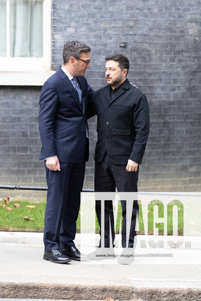 Ukrainian President Volodymyr Zelensky meets with British Prime Minister Andy Burnham at Downing Street, London, UK - 14 Oct 2026 (L-R), British Prime Minister Andy Burnham greets Ukrainian President Volodymyr Zelensky in 10 Downing Street , London Ukrainian President Volodymyr Zelensky meets with British Prime Minister Andy Burnham at Downing Street. They are joined by members of the Kings Guard London United Kingdom