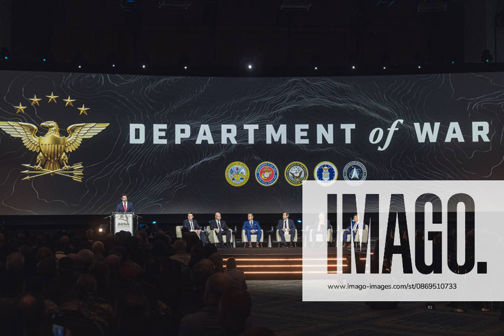 Secretary of War Hegseth and service secretaries discuss autonomous warfare at AUSA 2026 WASHINGTON, DC, OCTOBER 14: Secretary of War Pete Hegseth, Secretary of the Air Force Troy E. Meink, Acting Secretary of the Army Adam R. Telle, Acting Secretary of the Navy Hung Cao and Assistant Secretary of War for Special Operations and Low Intensity Conflict Derrick M. Anderson take part in the Project Agincourt Autonomous Warfare Panel, moderated by Owen West, CEO of Project Agincourt, at the Association of the United States Army (AUSA) 2026 Annual Meeting and Exposition at the Walter E. Washington Convention Center on October 14, 2026 in Washington, DC., Credit:Oliver Ehmig Velez Oliver Ehmig Avalon