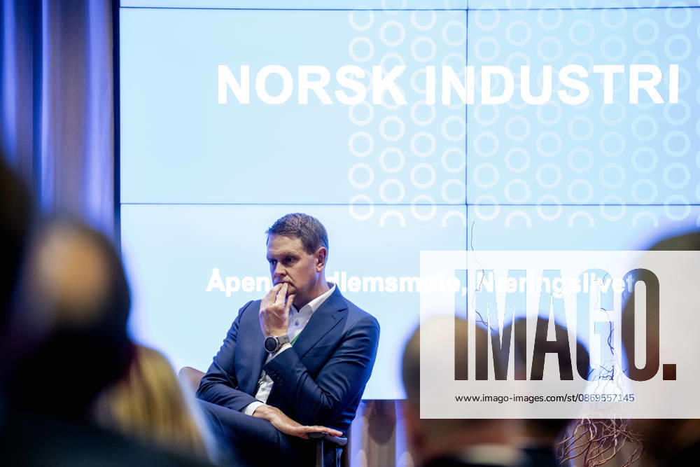 Norsk Industri Offshore s open members meeting, Oslo, October 15, 2026. Harald Solberg, CEO of Norsk Industri, at Norsk Industri Offshore’s open members’ meeting at Naeringslivets hus Photo: Stian Lysberg Solum, NTB, Oslo, Norway HKaAv0g40J0 Ref BUSHKaAv0g40J0 jpg