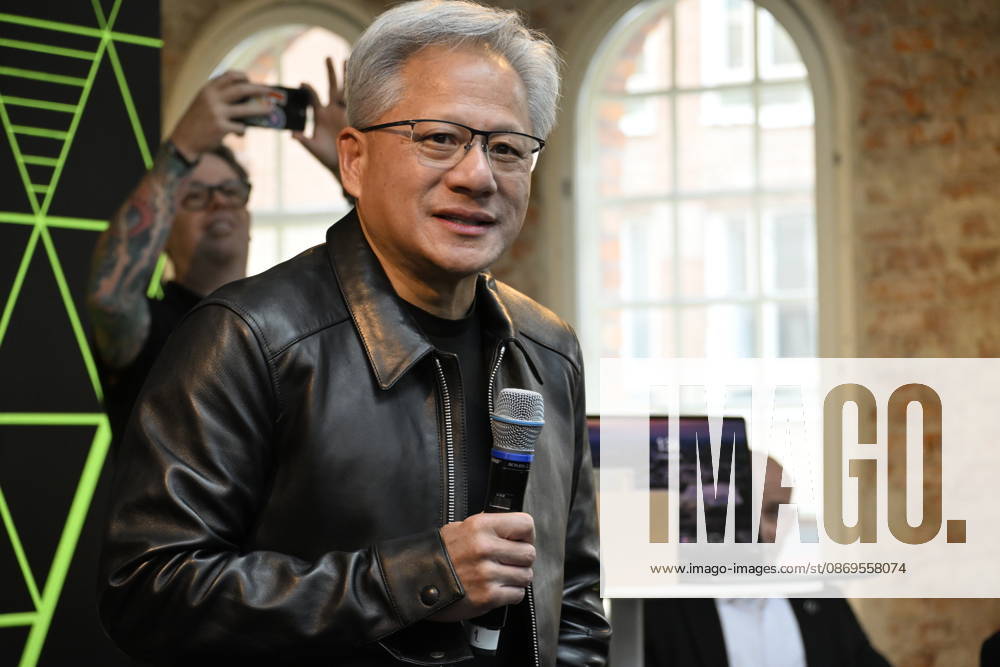 STOCKHOLM, Oct. 15, 2026 — Jensen Huang, CEO of Nvidia, speaks during the Build A Claw Experience event at Norrsken House Stockholm, as Nvidia hosts three AI events in Stockholm on Thursday