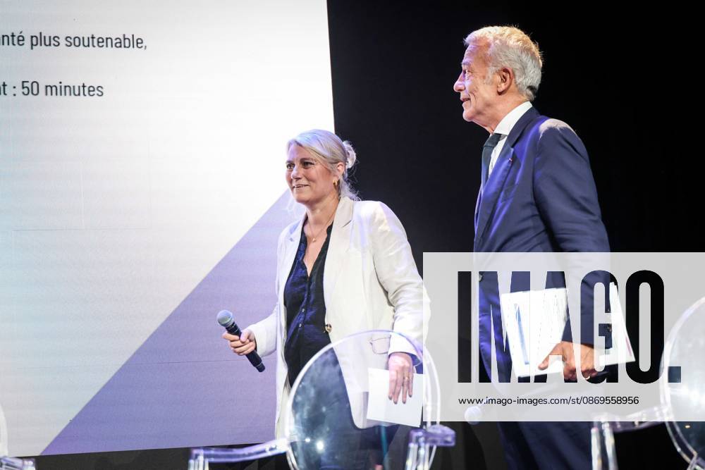 Paris, France le 15 octobre 2026 - A l occasion de la REF SANTE le MEDEF reunit les acteurs du systeme de sante pour confronter les propositions et identifier les leviers d une transformation durable - On the occasion of the REF SANTE, the MEDEF brings together the actors of the health system to confront the proposals and identify the levers of a sustainable transformation Ici Stephanie RIST et Patrick MARTIN