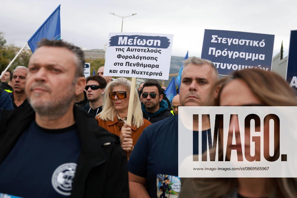 Police officers stage protest outside Ministry of Citizen Protection in Athens ATHENS, GREECE - OCTOBER 15: Police officers take part in a protest demanding higher wages, housing support and improved working conditions, outside the Ministry of Citizen Protection in Athens, Greece, on October 15, 2026. Costas Baltas Anadolu Athens Greece. Editorial use only. Please get in touch for any other usage.