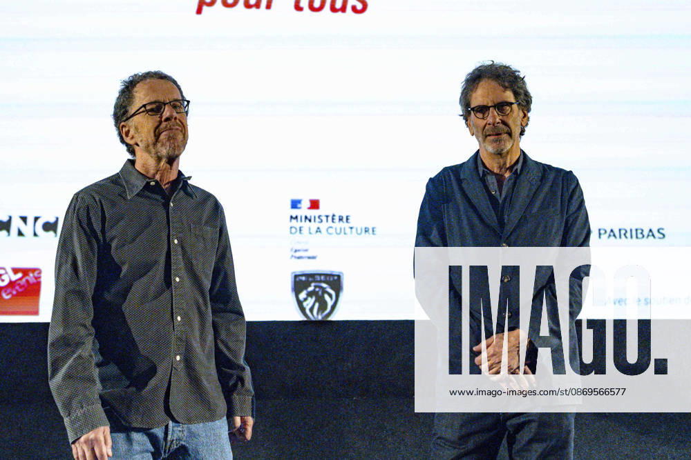 PEOPLE : Festival Lumiere - Lyon 15 10 2026 Ethan and Joel Cohen, the 2026 Lumière Award winners, present a screening at the Pathé cinema at the 18th Lumière Film Festival Lumière in Lyon (France) on October 15, 2026. Photo by Sandrine Thesillat PsNewZ