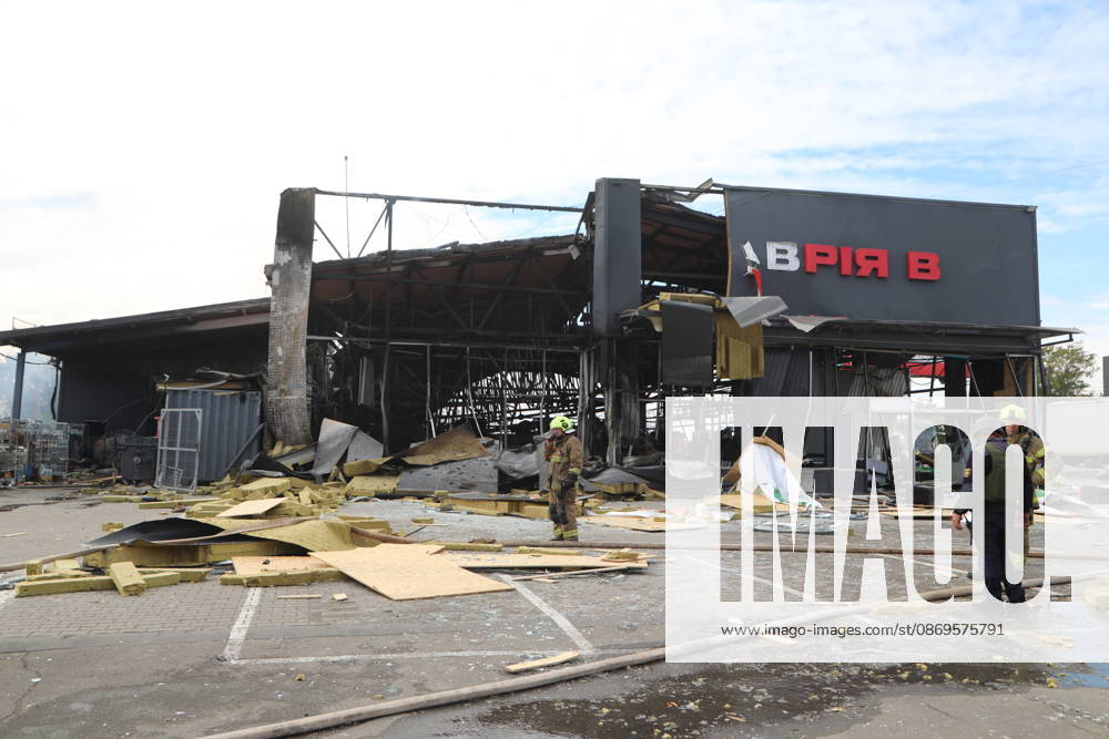 Supermarket destroyed in Russian attack in Ukraine s Odesa region MAIAKY, UKRAINE - OCTOBER 15 : Firefighters work at the site of a daytime attack that completely destroyed a supermarket in Maiaky, Odesa region, Ukraine on October 15, 2026. Three people were injured in the attack. Arthur Shvits Anadolu Maiaky Ukraine. Editorial use only. Please get in touch for any other usage.