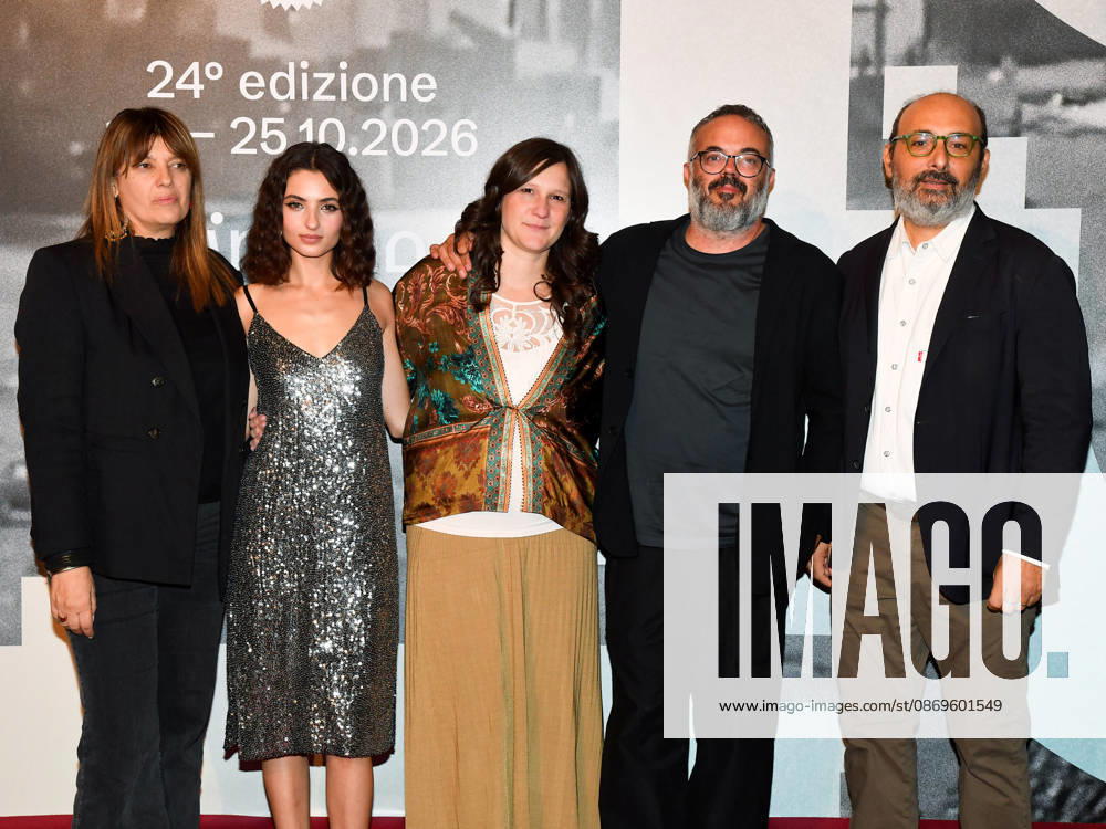 IPA89729033 - Roma Cinema Fest 2026. Night 3 Red Carpet for the film Idda. Pictured: Irene Dionisio, Giovanni Pompili, Tecla Insolia