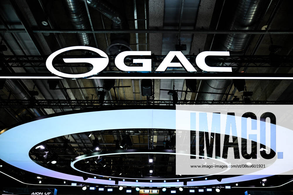 Paris Motor Show 2026 GAC logo, Chinese automaker Guangzhou Automobile Co, at the International Motor Show 2026 in Paris Porte de Versailles on October 15,2026. Photo by Tomas Stevens ABACAPRESS.COM Paris France