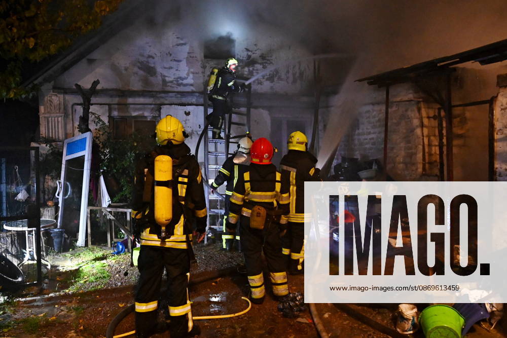 Russian Drone Attack On Kyiv, Ukraine Firefighters work at the scene of a fire at a private residential house in the Shevchenkivskyi district in Kyiv, Ukraine, on October 15, 2026, following the explosion of a jet-powered drone launched by Russia. Kyiv Ukraine
