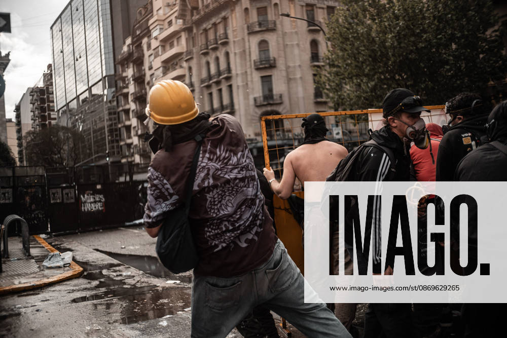 Police forces deploy tear gas, water cannon trucks and rubber bullets against demonstrators during the Fifth Federal University March near Congress, as protesters demand the implementation of the University Funding Law and oppose President Javier Mileis austerity policies. The protest takes place amid the governments broader deregulation agenda, including Decree 70 2023 Buenos Aires Argentina - ZUMAf175 20261015_zip_f175_017