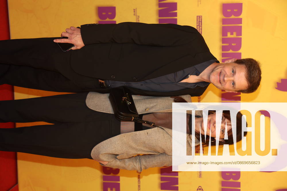 Benjamin Herrmann and Caroline Rosales at the premiere of the documentary *Biermann* at Kino International in Berlin