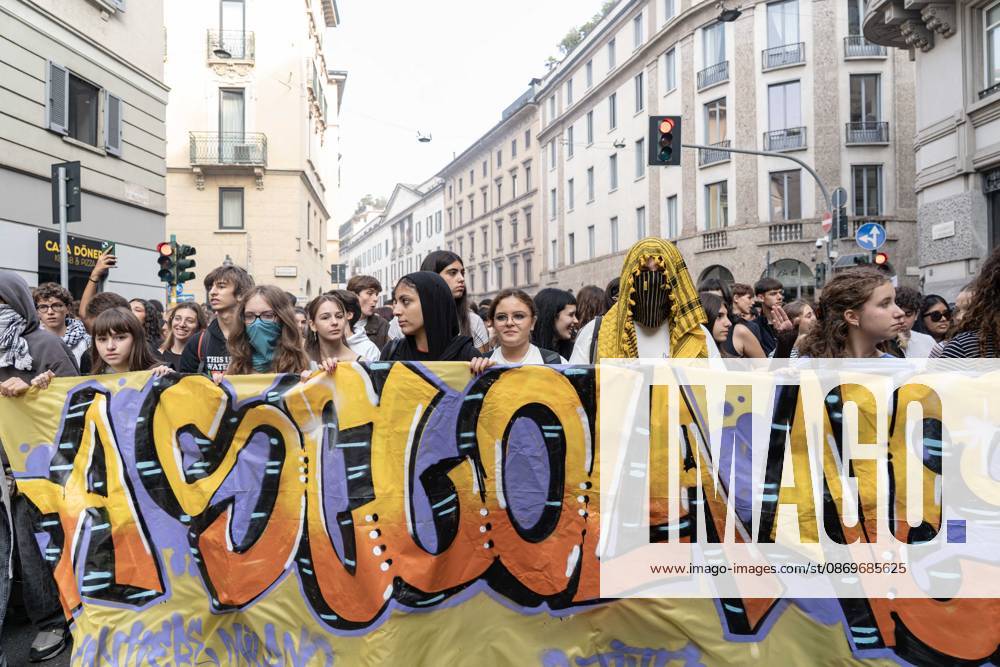 IPA89759912 - Milan, October 16, 26, Largo Cairoli, No One Is a Stranger Student Strike
