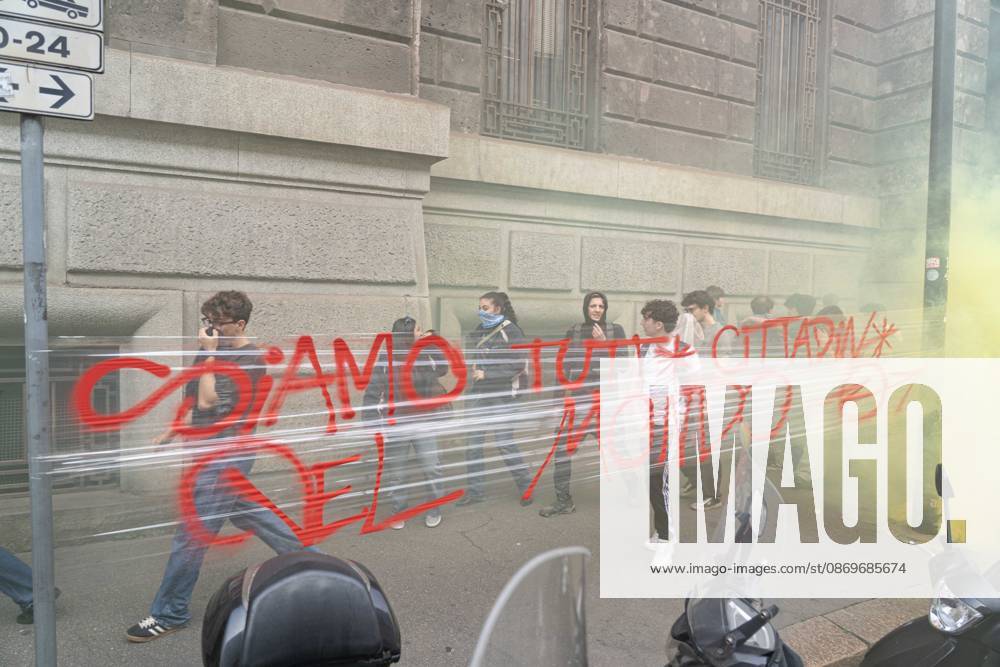 IPA89759933 - Milan, October 16, 26, Largo Cairoli, No One Is a Stranger Student Strike