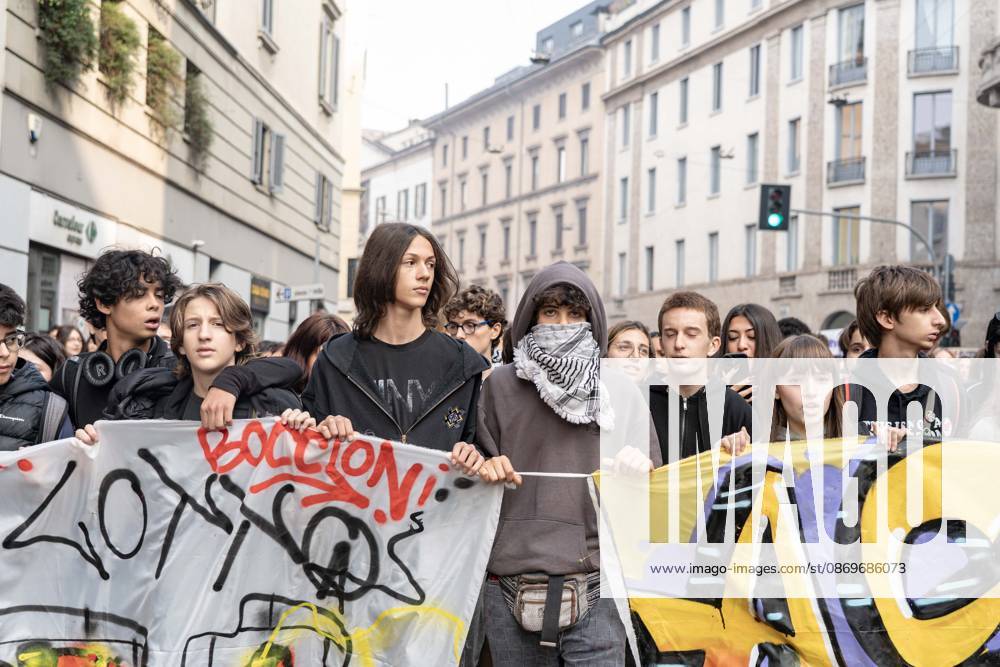 IPA89759914 - Milan, October 16, 26, Largo Cairoli, No One Is a Stranger Student Strike