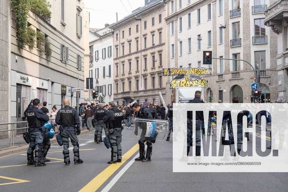 IPA89759909 - Milan, October 16, 26, Largo Cairoli, No One Is a Stranger Student Strike