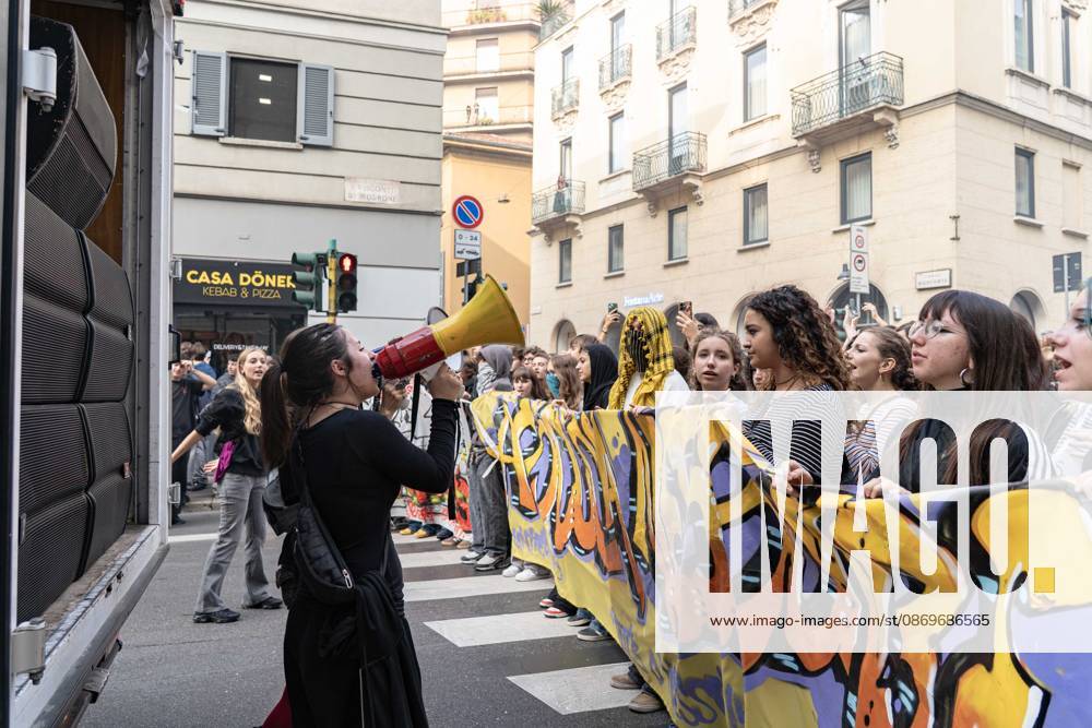 IPA89759911 - Milan, October 16, 26, Largo Cairoli, No One Is a Stranger Student Strike