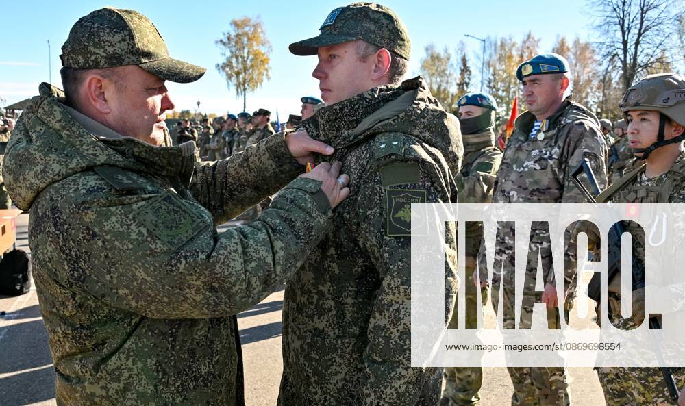 Belarus CSTO Drills 9265911 16.10.2026 Servicemen attend the awarding ceremony following the command-and-staff exercise with the CSTO peacekeeping forces Indestructible Brotherhood-2026 at the Losvido training ground in Vitebsk Region, Belarus. Viktor Tolochko Sputnik Vitebsk region Belarus