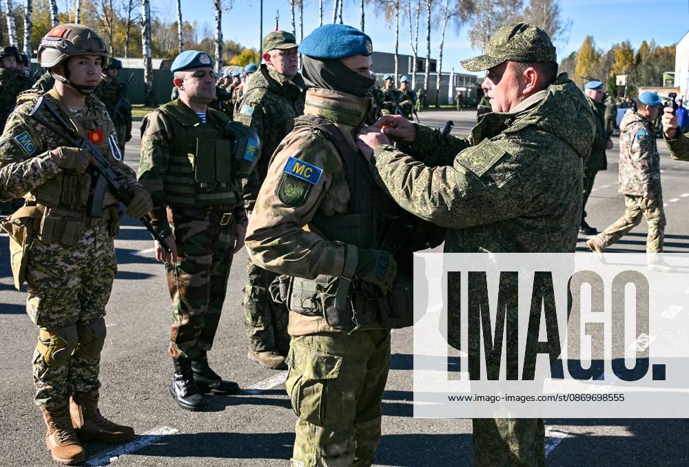 Belarus CSTO Drills 9265913 16.10.2026 Servicemen attend the awarding ceremony following the command-and-staff exercise with the CSTO peacekeeping forces Indestructible Brotherhood-2026 at the Losvido training ground in Vitebsk Region, Belarus. Viktor Tolochko Sputnik Vitebsk region Belarus