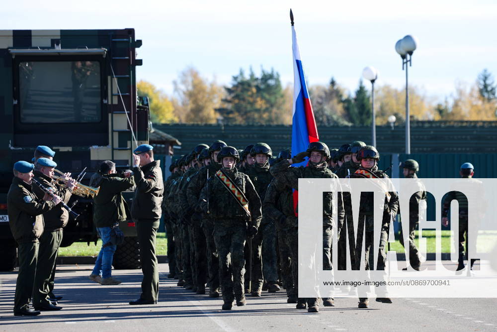 Servicemen parade in the final live training phase of the Indestructible Brotherhood 2026 command-and-staff military exercise by the CSTO Peacekeeping Forces at the Losvido military training ground. Maxim Malinovsky TASS 99410907