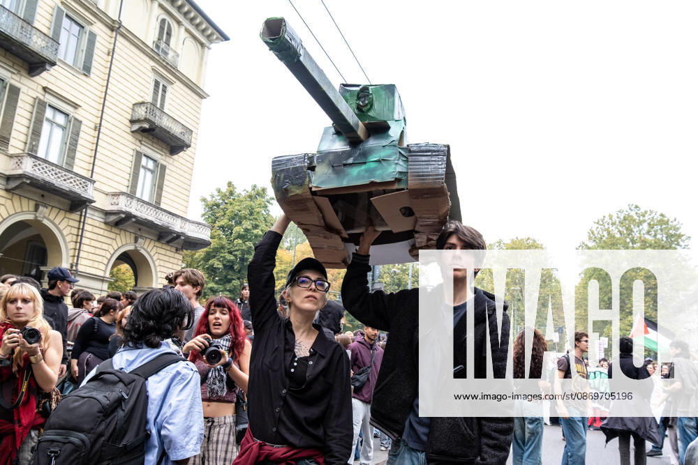 After days of occupations at many high schools across the city, following the French model, on Friday, October 16, in Turin, thousands of students took to the streets to protest the lack of resources in the school system and the inadequate condition of school buildings. The protesters marched through the city, stopping in front of Porta Susa, where teachers formed a human chain to separate them from the police. Lastly, in Piazza Castello, the police used water cannons and tear gas to disperse the demonstration, which had arrived outside the police headquarters. Turin Italy - ZUMAs377 20261016_znp_s377_001