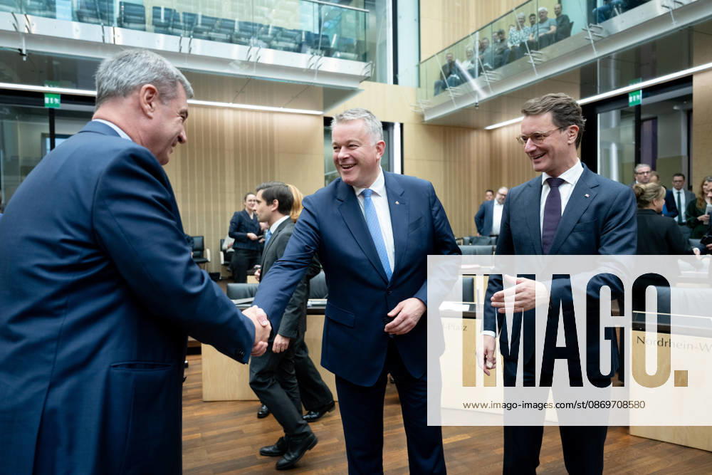 Meeting, Bundesrat, Markus Söder, Gordon Schnieder, Hendrik Wüst Meeting, Bundesrat, Berlin, Minister-President, Markus Söder, Gordon Schnieder, Hendrik Wüst Berlin Berlin GER