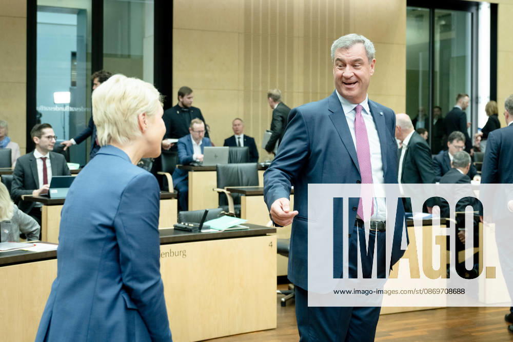Meeting, Bundesrat, Minister-President, Markus Söder, Minister-President, Manuela Schwesig Meeting, Bundesrat, Berlin, Minister-President, Markus Söder, Minister-President, Manuela Schwesig Berlin Berlin GER