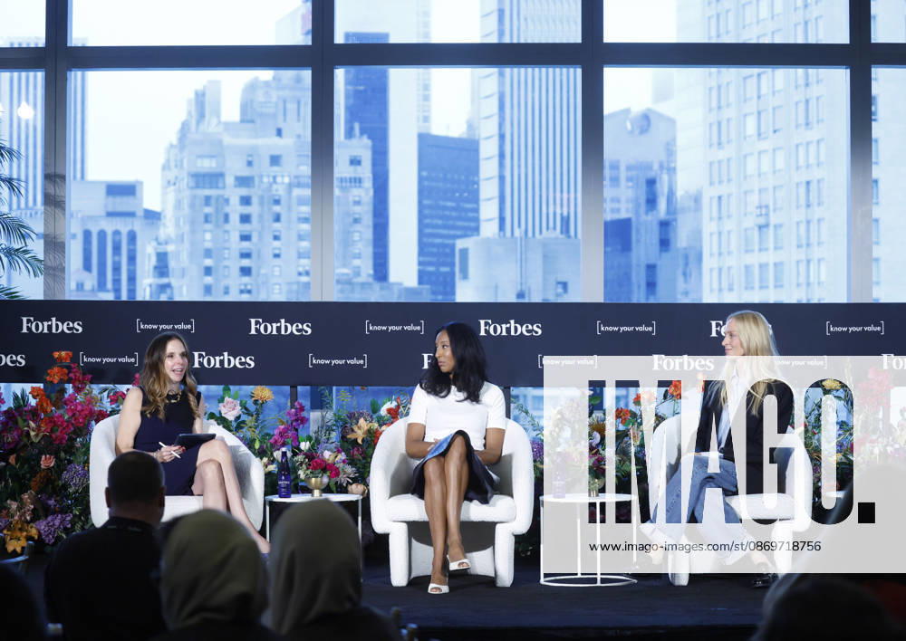 Actress & Early Childhood Advocate Uma Thurman, CEO.Room to Grow Akilah B. King and Executive Vice President.Forbes Moira Forbes speak at the Forbes 30 50 5-Year Anniversary Summit at the The Mandarin Oriental on Friday, October 16, 2026 in New York City. NYP20261016101 JOHNxANGELILLO