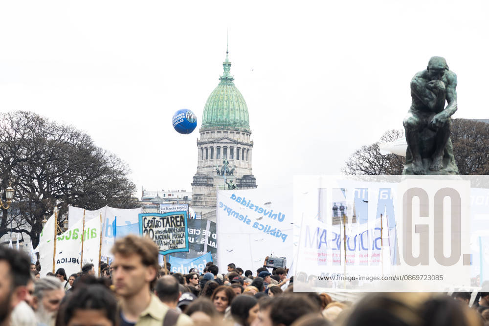 Plaza de los Dos Congresos during the fifth university march demanding compliance with the University Budget Law in Argentina. Buenos Aires Argentina - ZUMAp265 20261016_zip_p265_039