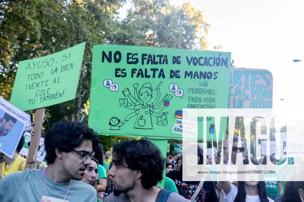 Protest Marking the Indefinite Teachers’ Strike in Madrid: Dozens of people gathered at a rally to mark the education strike on October 16, 2026, in Madrid, Spain. The public education strike in Madrid began on October 14 with full-scale walkouts and varying levels of participation among unions and the regional government. Teachers are demanding lower student-to-teacher ratios, higher salaries, and more staff. Ayuso describes the protest as political, while the mobilization will shift to partial walkouts next week OCTOBER 16, 2026 EDUCATION PROTEST RALLY TEACHERS’ STRIKE STRIKE Madrid Madrid, Spain