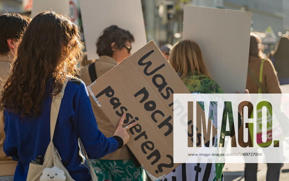 Fridays For Future Climate Strike: Announcing Climate Action Isn’t Enough—Without Climate Action, Everything Is Nothing Participants in the Fridays For Future climate strike, under the slogan Announcing Climate Action Isn’t Enough—Without Climate Action, Everything Is Nothing, gathered on Prater Hauptallee near Praters
